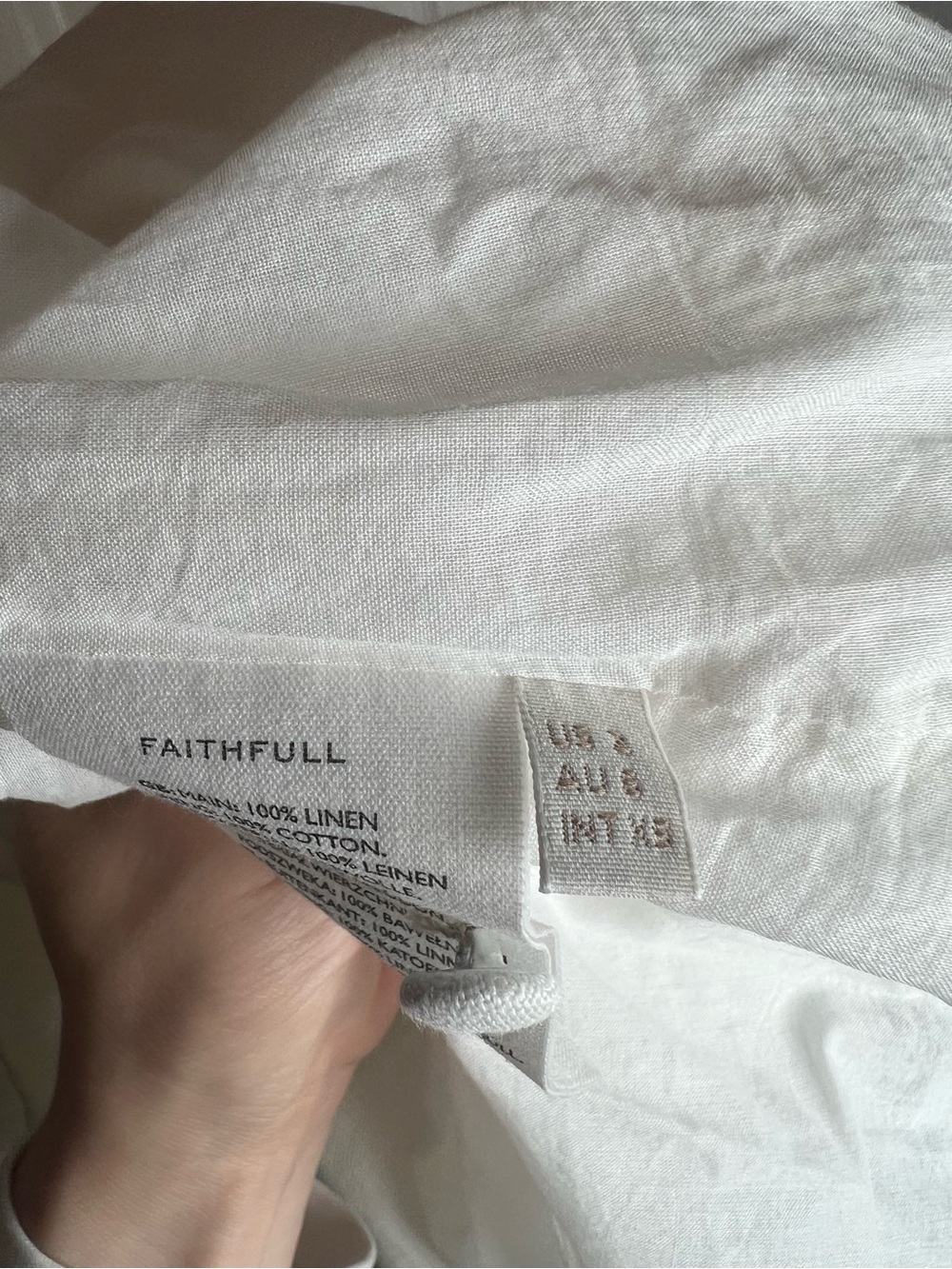 FAITHFULL THE BRAND Marie Midi Dress in White - Picture 7 of 7